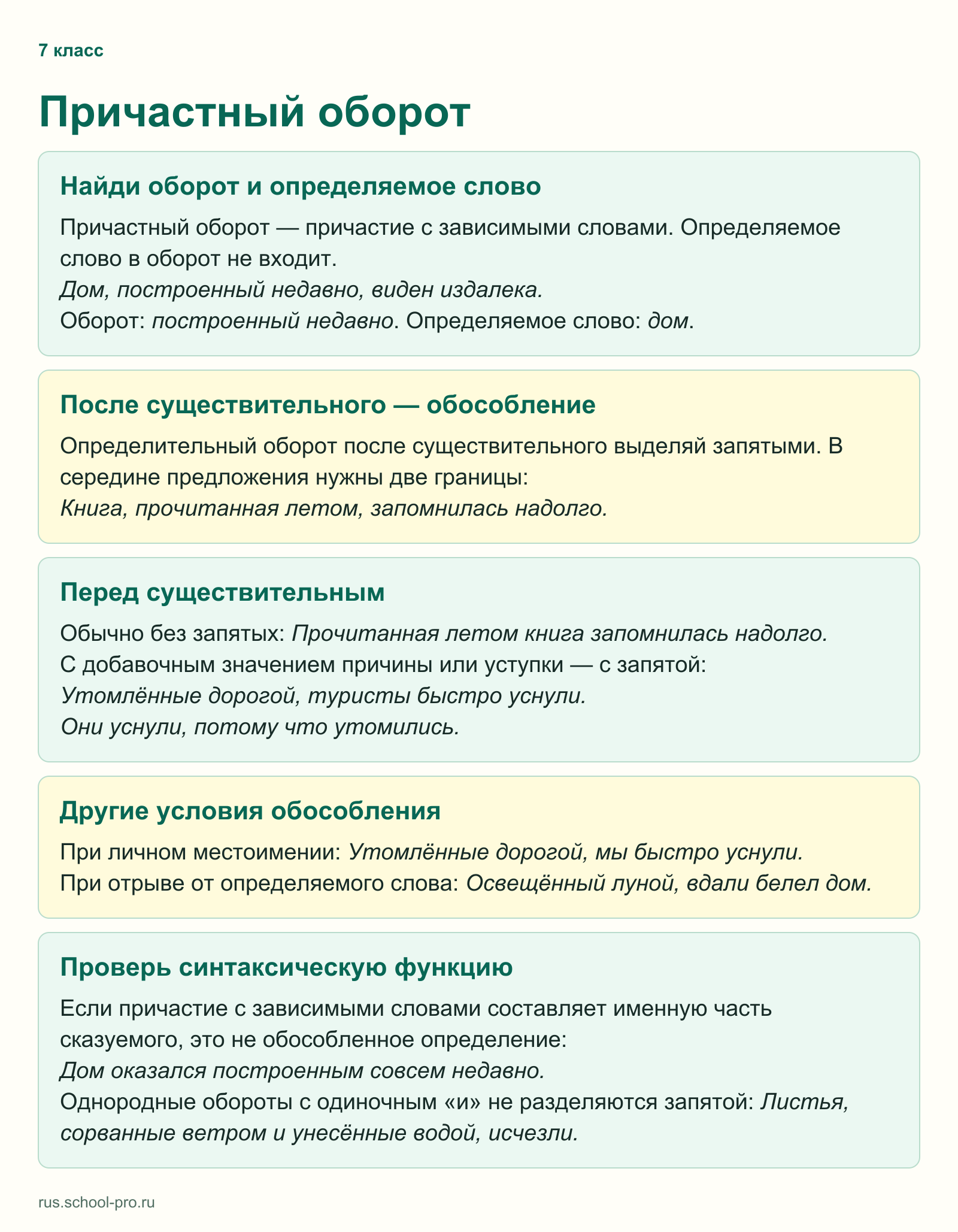 Причастный оборот